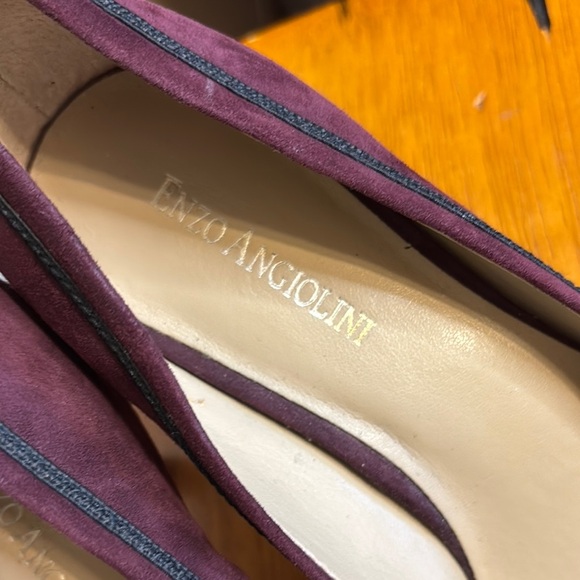 Enzo Angiolini Purple and Black Heels - Picture 2 of 8